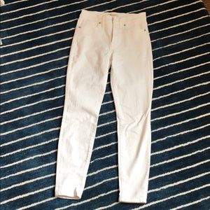 Madewell White 9” High Rise Skinny Jeans
